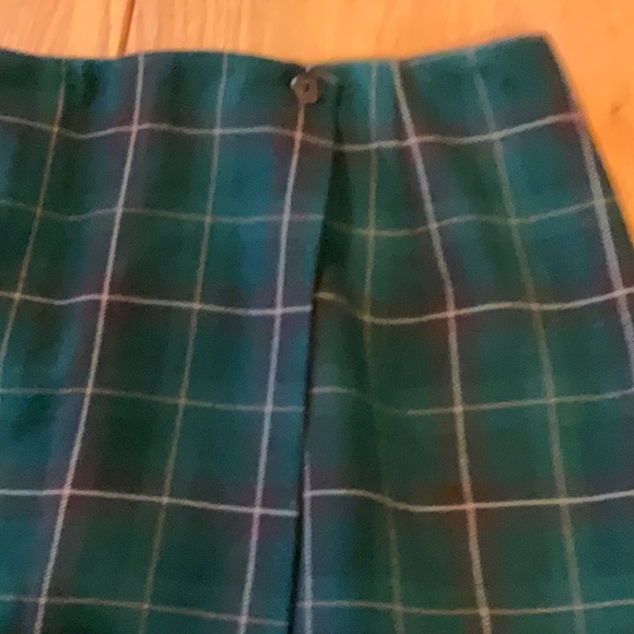 Vintage Charter Club Hunter Green Tartan Plaid Wool Skirt 16 - Picture 6 of 11